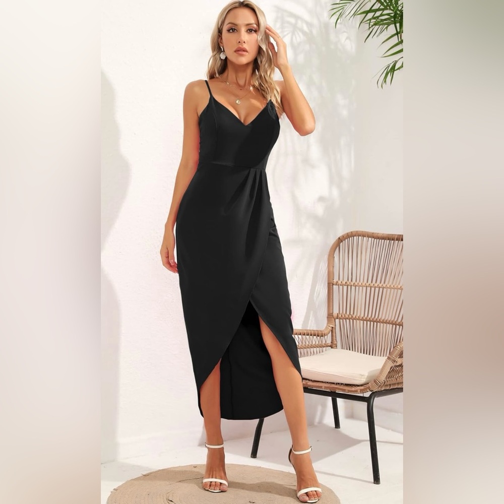 Women’s Black V-Neck Dress
